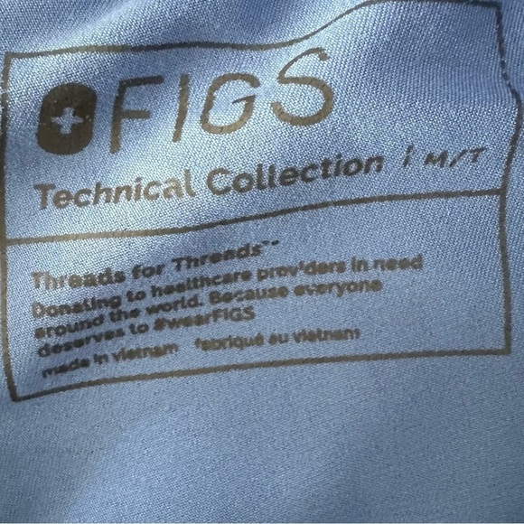 FIGS TECHNICAL SCRUBS ZAMORA CEIL BLUE JOGGERS SIZE MEDIUM TALL - Picture 11 of 15